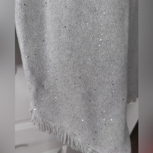 Lilly Pulitzer Tatum Sequin Open Front Cardigan SZ M Coconut Metallic - Picture 11 of 16